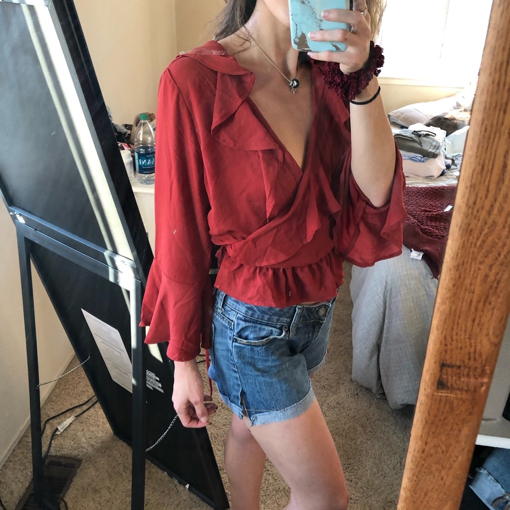 Light weight wrap blouse